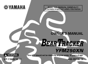2001 Yamaha Motorsports Beartracker Owners Manual