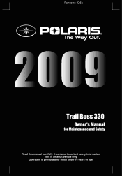2009 Polaris Trail Boss 330 Owners Manual