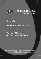 2006 Polaris Ranger 500 EFI 4x4 Owners Manual