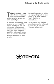2013 Toyota FJ Cruiser Warranty, Maitenance, Services Guide