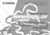 2014 Yamaha Motorsports Grizzly 700 4x4 EPS SE Owners Manual