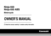 2015 Kawasaki NINJA 650 Owners Manual