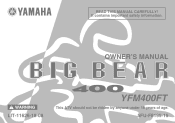2005 Yamaha Motorsports Big Bear 400 4x4 Owners Manual