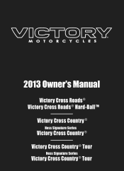2013 Polaris Ness Signature Series Cross Country Owners Manual