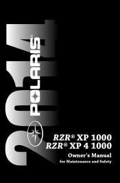 2014 Polaris RZR XP 1000 Owners Manual