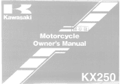 2007 Kawasaki KX250 Owners Manual