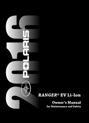 2016 Polaris RANGER EV LI-ION Owners Manual