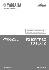 2010 Yamaha Motorsports FX Nytro XTX Owners Manual