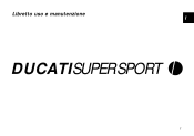 2001 Ducati SuperSport 900 Owners Manual