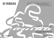2009 Yamaha Motorsports Rhino 700 FI Auto. 4x4 Sport Edition Owners Manual