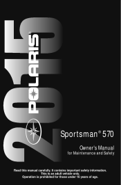 2015 Polaris Sportsman 570 Owners Manual