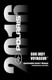 2016 Polaris 600 Indy Voyageur Owners Manual