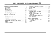 2007 Hummer H3 Owner's Manual