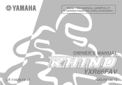 2006 Yamaha Motorsports Rhino 660 Auto. 4x4 Special Edition Owners Manual