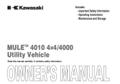 2009 Kawasaki MULE 4010 4x4 Hardwoods Green HD Owners Manual