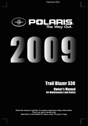 2009 Polaris Trail Blazer Owners Manual