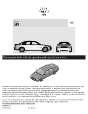 2004 Volvo S80 Owner's Manual