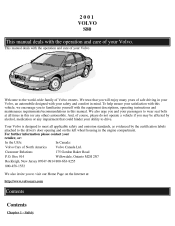 2001 Volvo S80 Owner's Manual