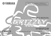 2007 Yamaha Motorsports Grizzly 400 Auto. 4x4 Owners Manual