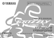 2012 Yamaha Motorsports Grizzly 450 4x4 EPS Owners Manual