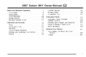 2007 Saturn SKY Owner's Manual