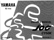 1998 Yamaha Motorsports Jog Owners Manual