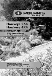 2006 Polaris Hawkeye 2x4 Owners Manual