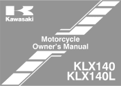 2013 Kawasaki KLX140 Owners Manual