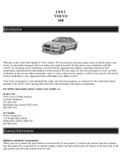 2002 Volvo S60 Owner's Manual