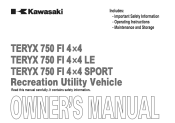 2010 Kawasaki Teryx 750 FI 4X4 SPORT Owners Manual