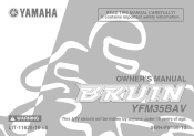 2006 Yamaha Motorsports Bruin 350 Automatic Owners Manual