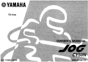 2001 Yamaha Motorsports Jog Owners Manual