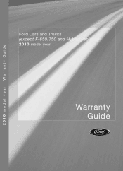 2010 Ford Explorer Sport Trac Warranty Guide 4th Printing