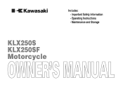 2009 Kawasaki KLX250SF Owners Manual