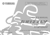 2006 Yamaha Motorsports Grizzly 125 Automatic Owners Manual