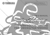 2016 Yamaha Motorsports Wolverine R-Spec Owners Manual