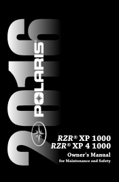 2016 Polaris RZR XP 1000 Owners Manual