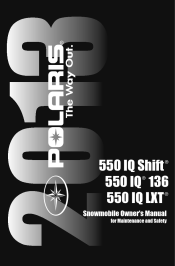 2013 Polaris 550 IQ Shift Owners Manual