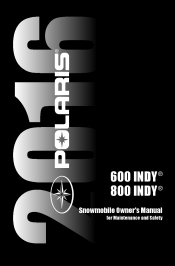 2016 Polaris 600 Indy SP Owners Manual